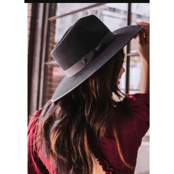LACK OF COLOR | NOIR RANCHER WOOL FELT HAT IN BLACK S - Picture 1 of 14